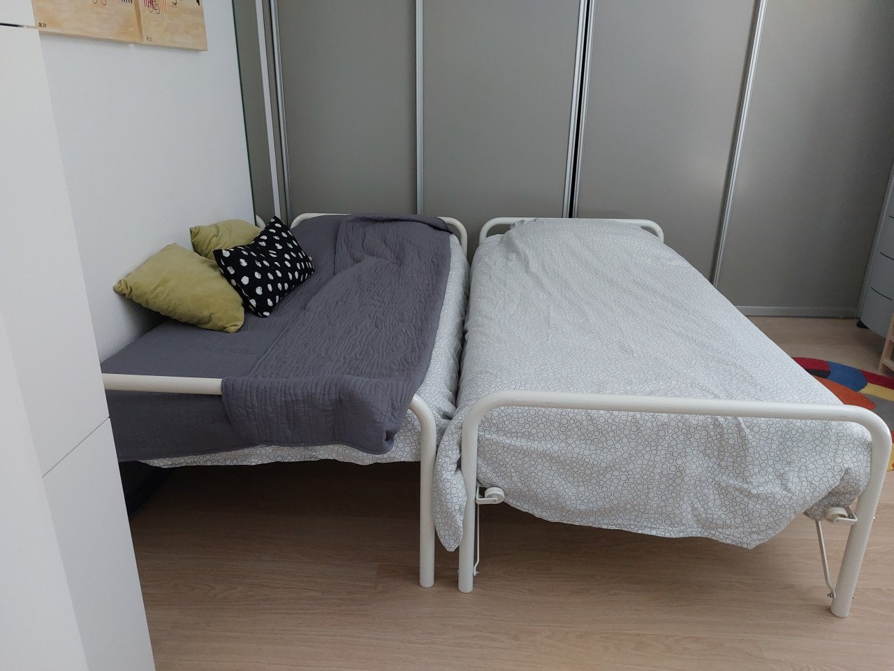 1Persooonsbed met onderschuifbed