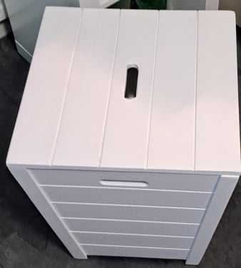 Mooie witte houten opbergbox