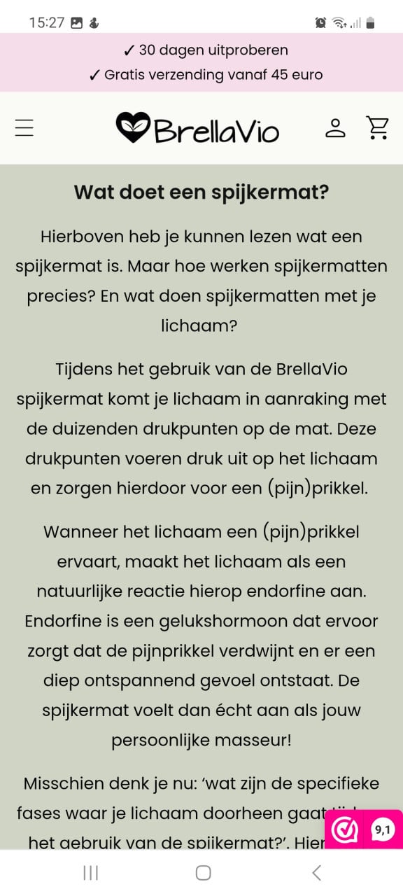 Spijkermat en kussen
