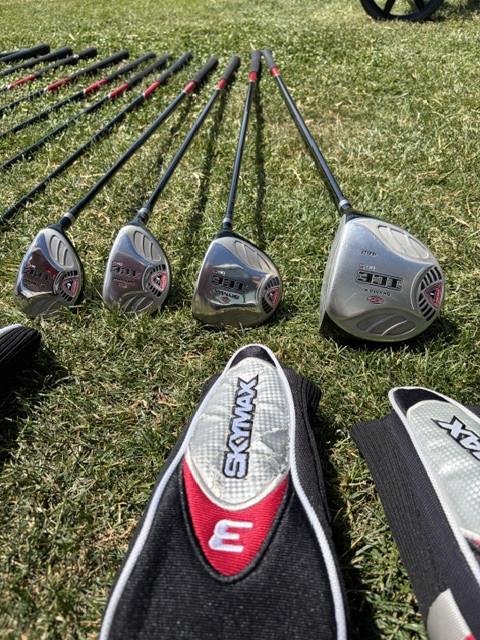Golfset heren met draagtas en trolley
