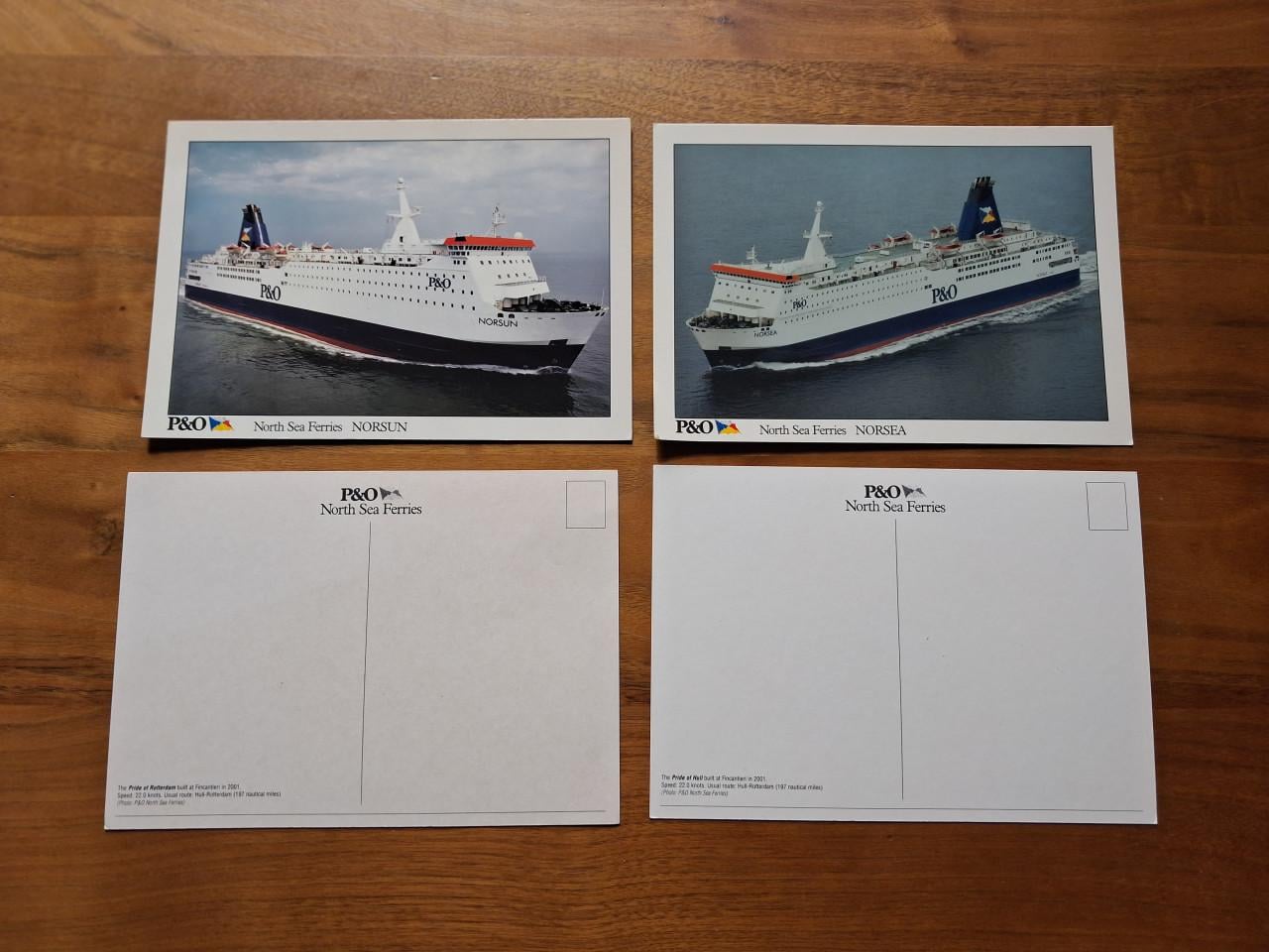 Ansichtkaarten groot formaat P&O Ferries
