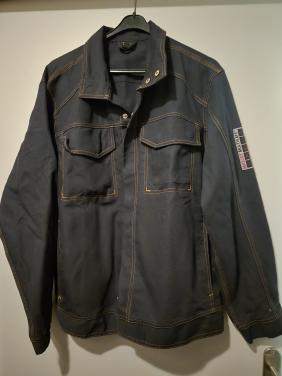 Mascot Multisafe Visp werkjas Mt M en werkbroek Maat 48 in donkerblauw..