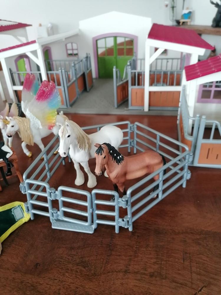Schleich manege,mobiele dierenarts, paarden ,stalletje, enz.