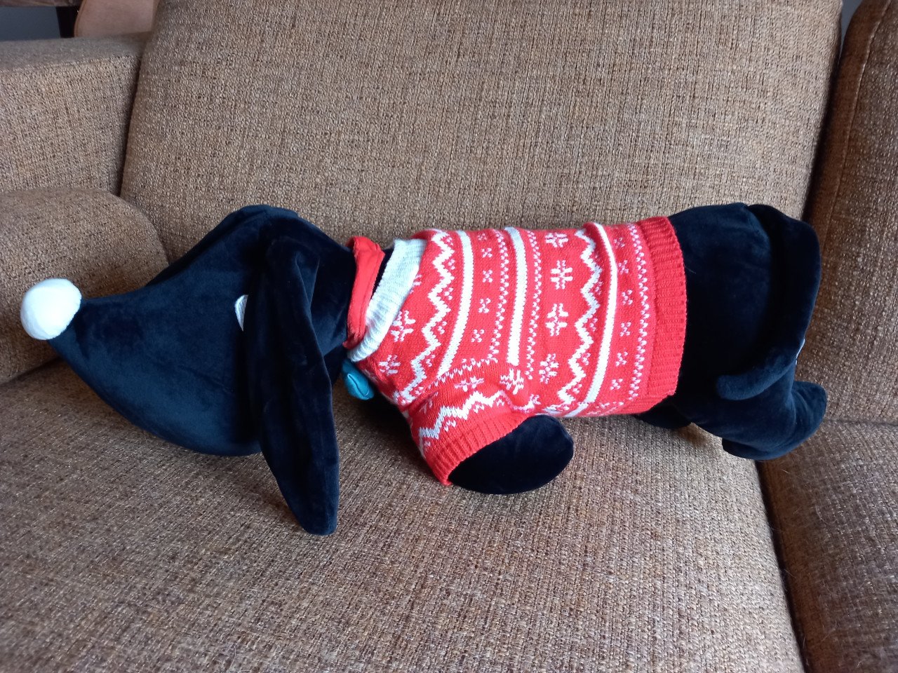 Takkie met kersttrui