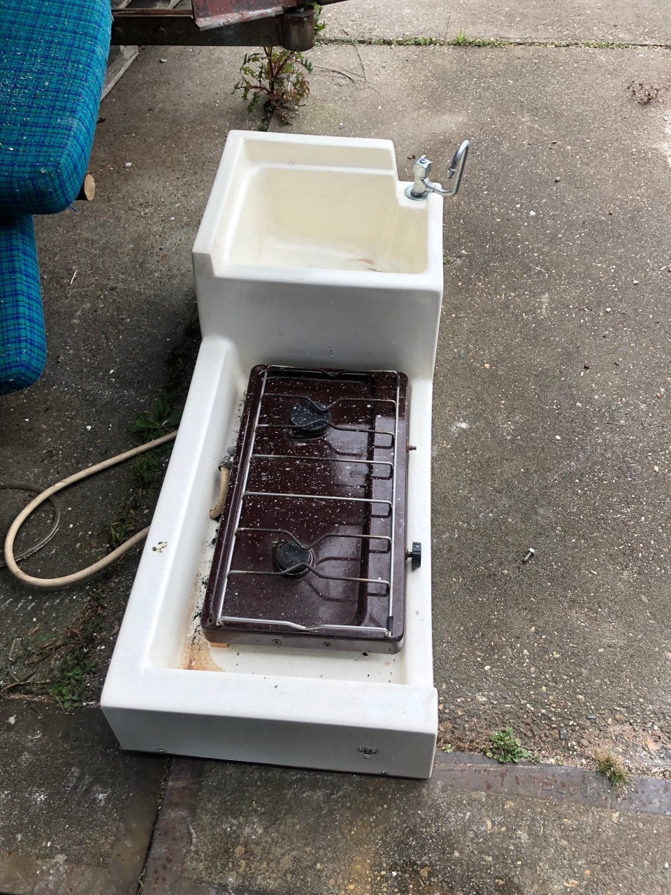 Wasbak met aanrecht camper