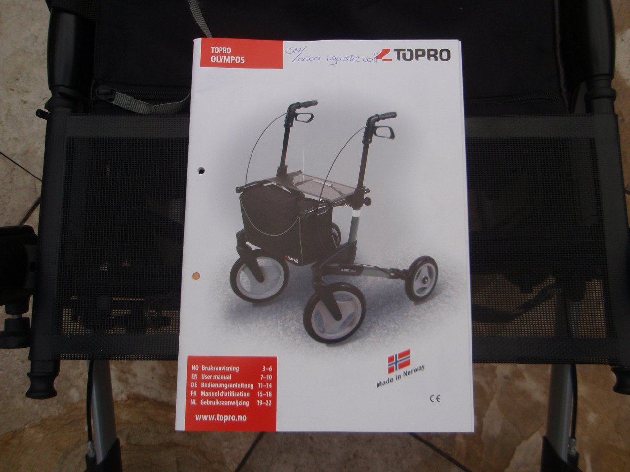 Zgan Topro Olympos opvouwbare lichtgewicht rollator met grote wielen
