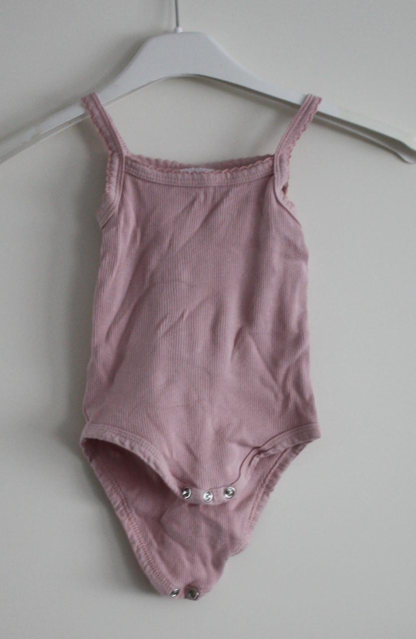 Oudroze romper met ribstof maat 74-80