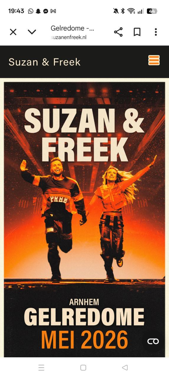 Staanplaats Suzan en Freek zondag 24 mei 2026