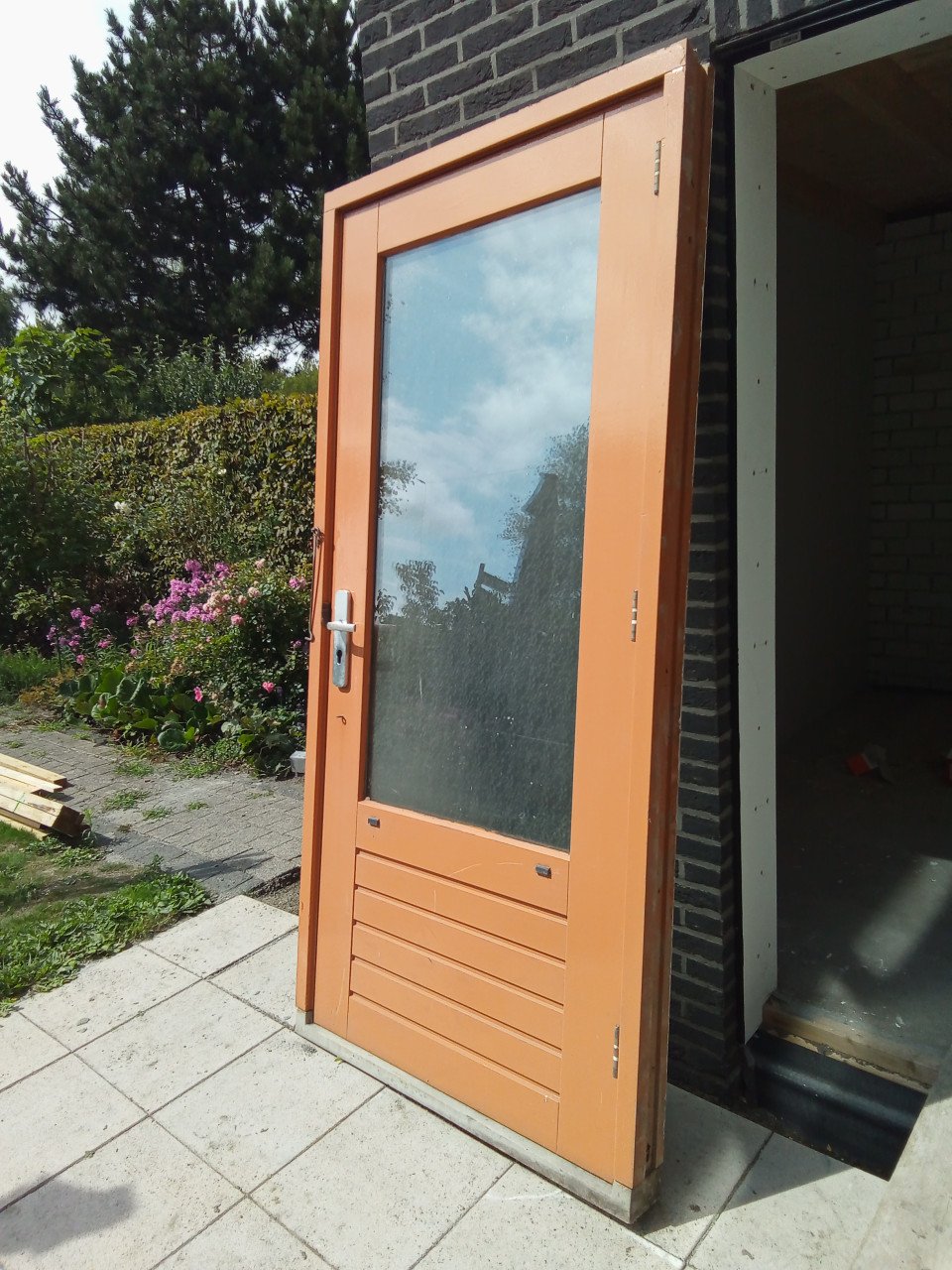 Buitendeur incl.  kozijn hardhout