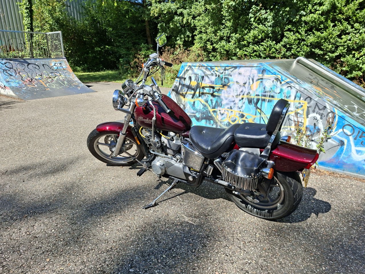 Honda Shadow VT-1100 met 13.000 mil op de teller bj 1987