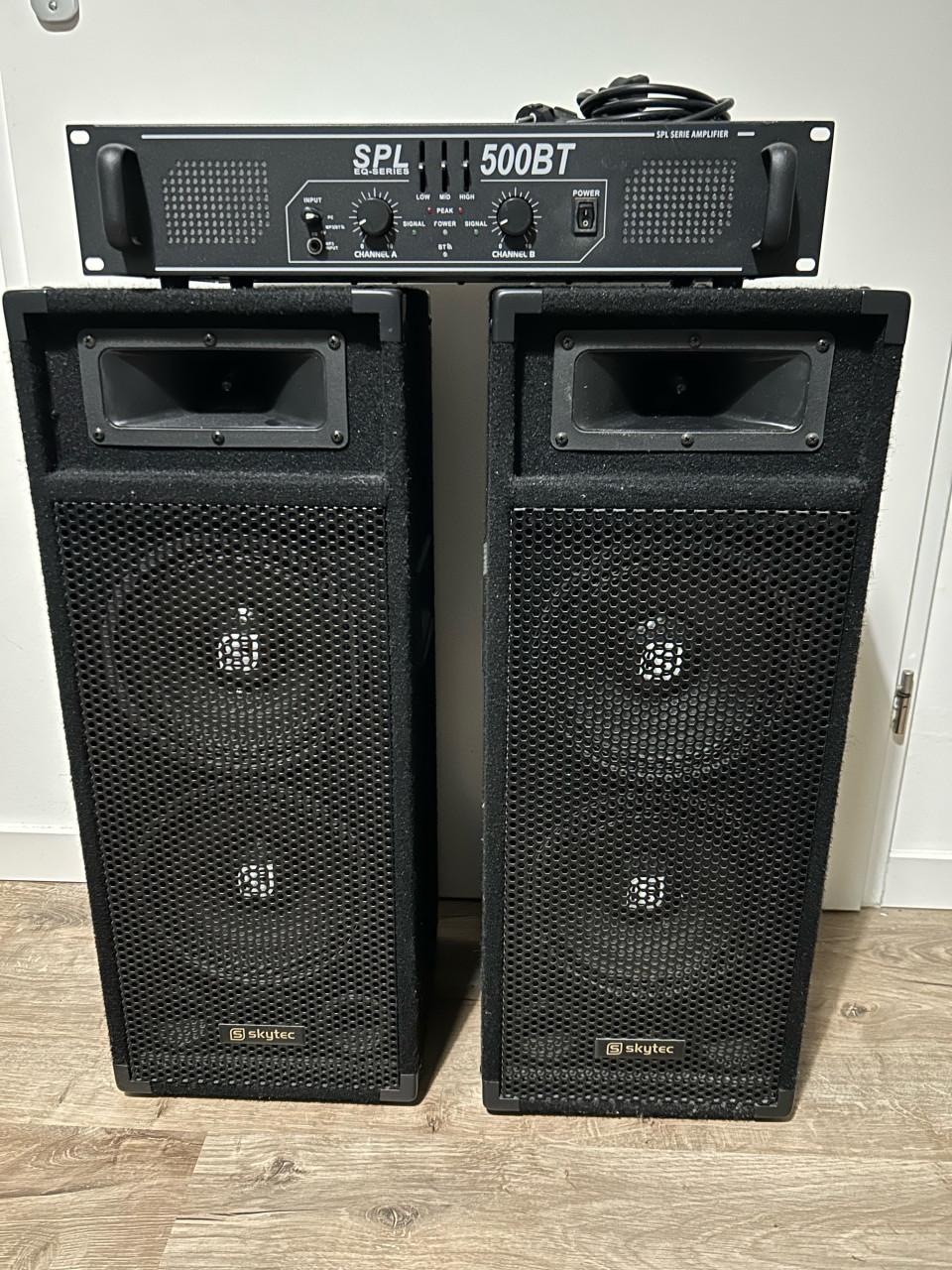 Skytec speakers + versterker