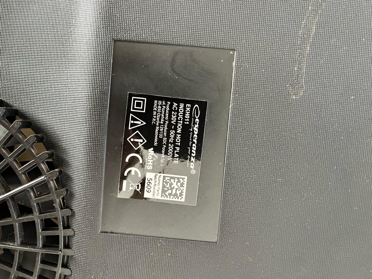 Inductie kookplaat vrijstaand