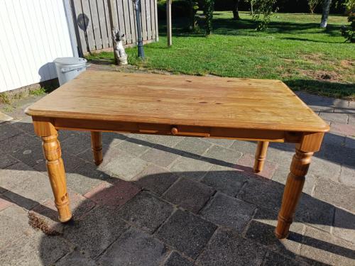 Grenen eettafel 144x80
