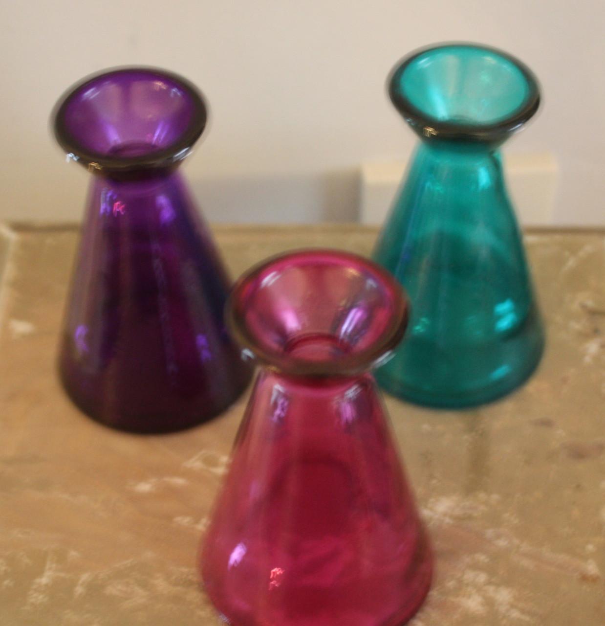 Set van 3 kleurrijke vaasjes