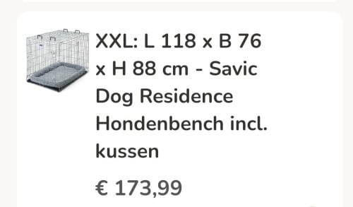 Nieuwe honden of kitten bench met kussen