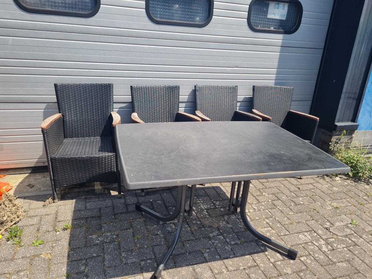 Tuinset terras alu 2 x TAFEL klein & groot