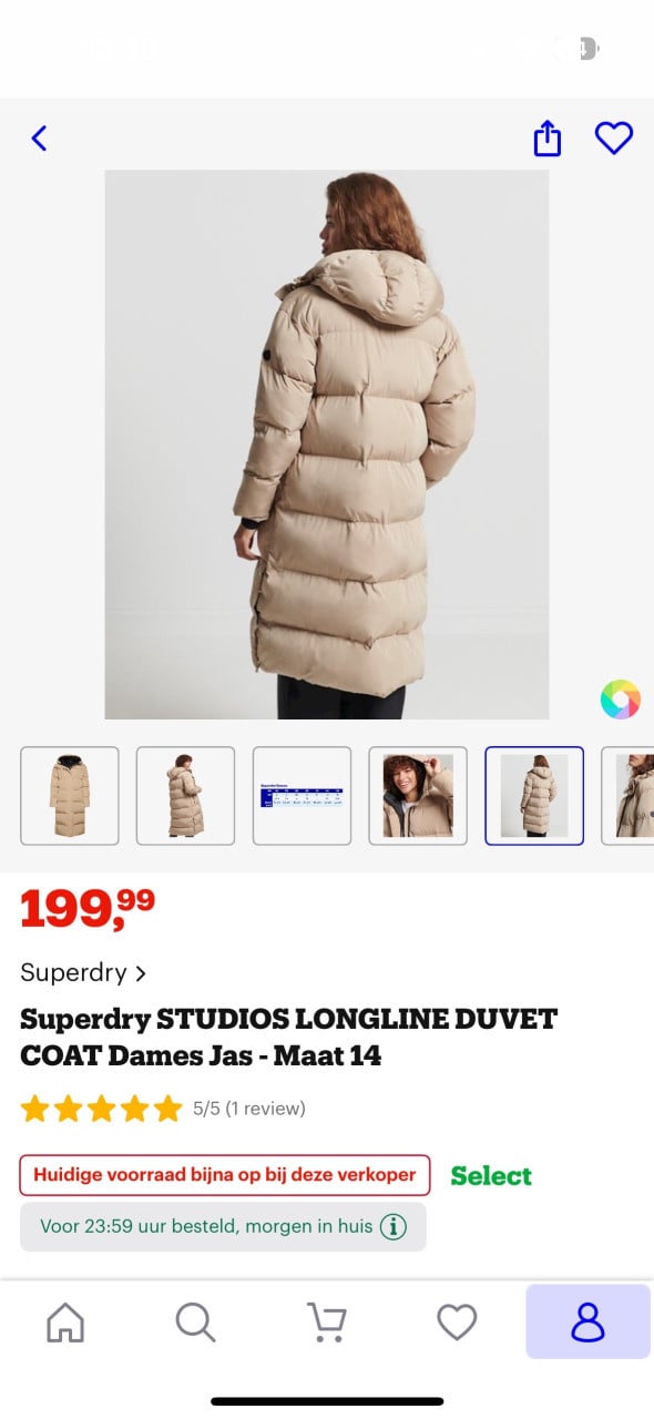 Superdry dames jas- lange versie