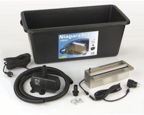 Niagara set van Ubbink met LED verlichting waterval
