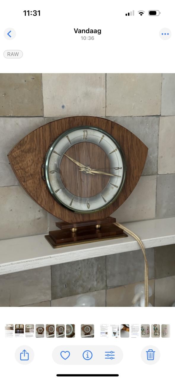 Vintage elektrisch tafelklokje