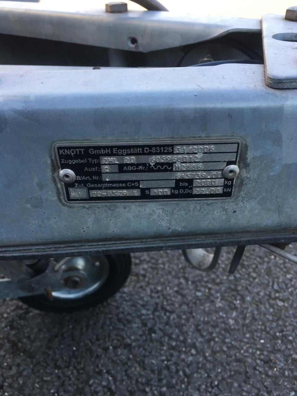 Aanhangwagen Saris 2000 kg.