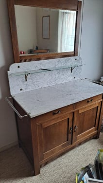 Dressoir kast met marmer plaat
