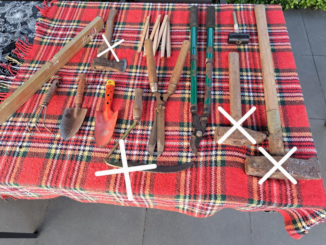 Tuingereedschap voor de starter, etc.