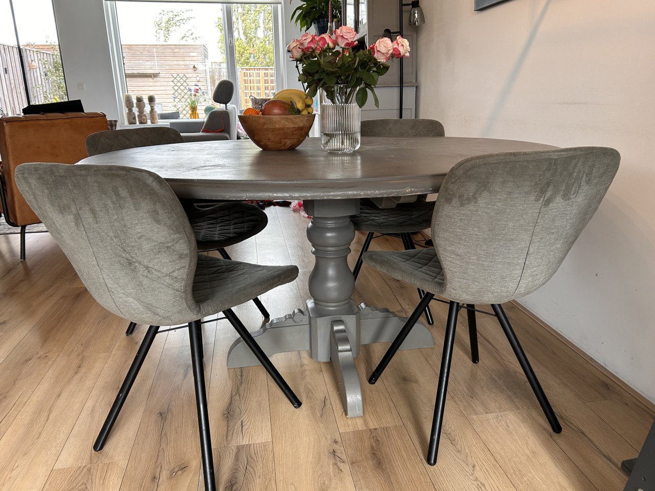 Landelijk ovale eettafel