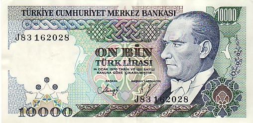 Biljetten Turkije Gebruikt & UNC