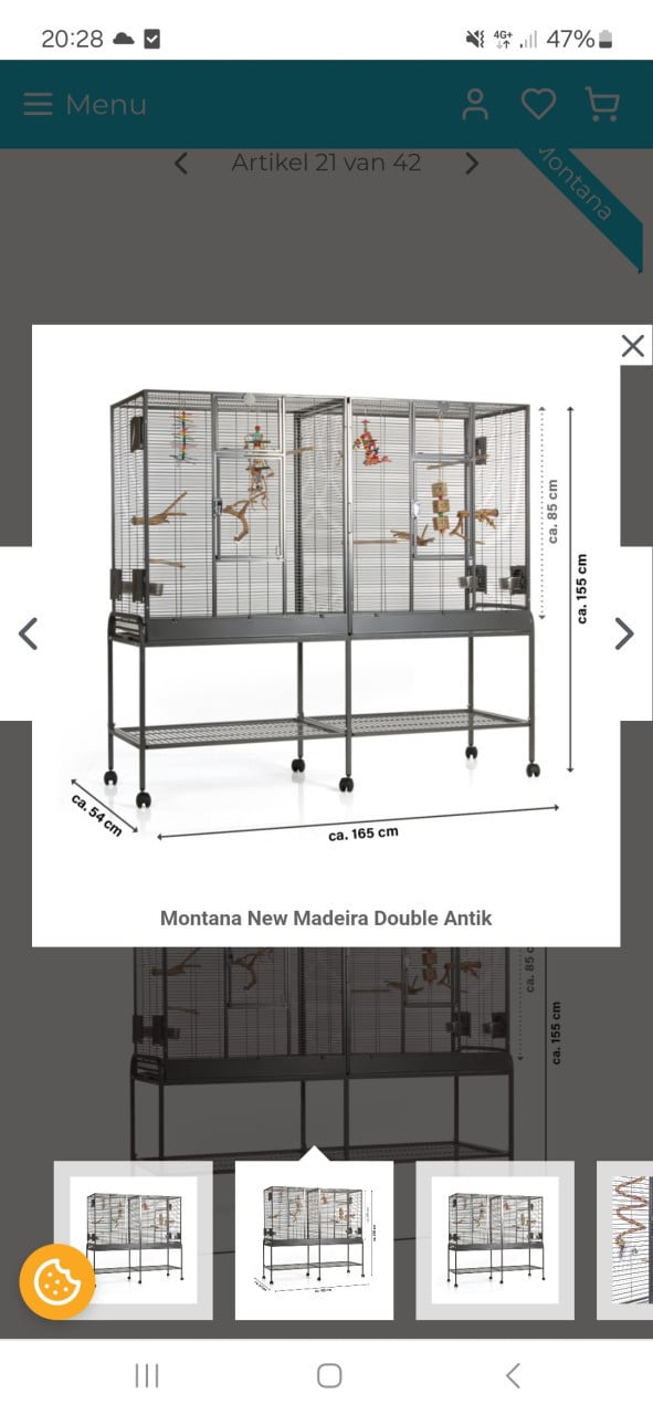 Montana mandeira double antik vogelkooi
