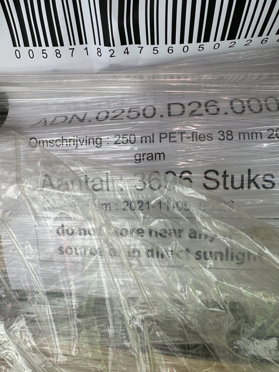 PET flessen 250Ml en 1L