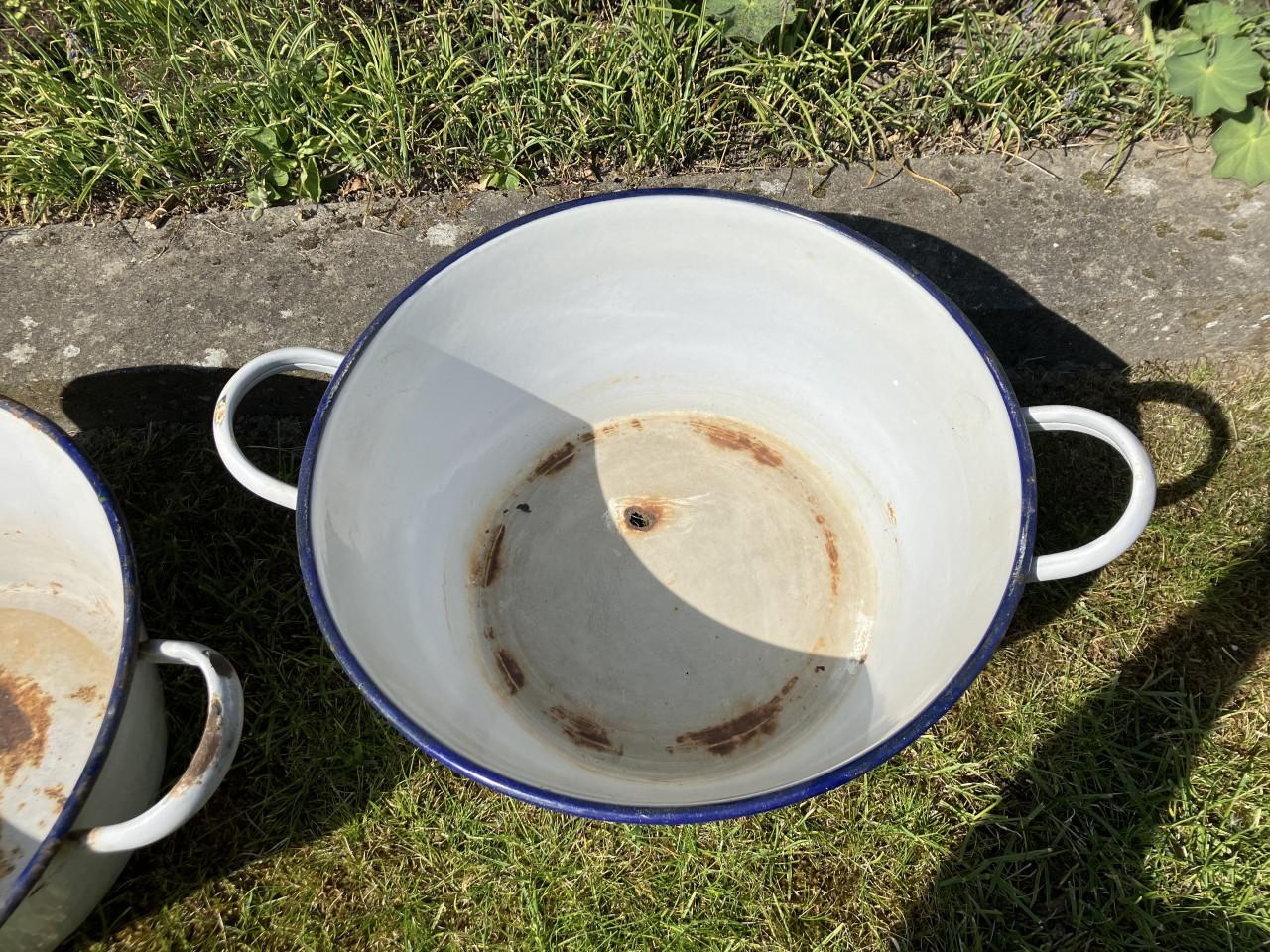 Emaille wasteil / bekken 2st.