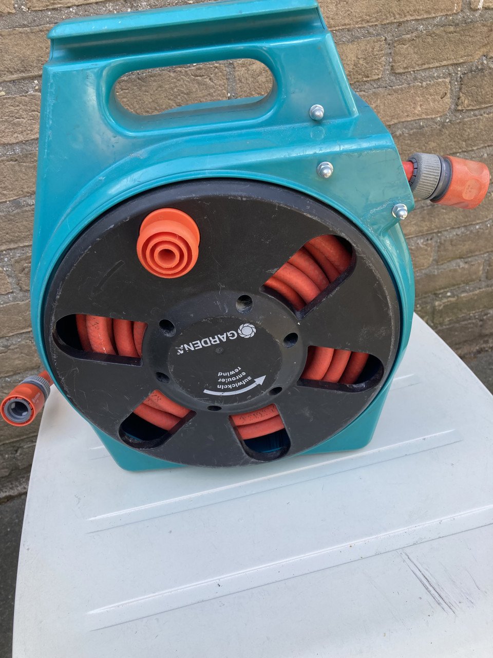 Gardena slanghaspel met ± 15 meter slang