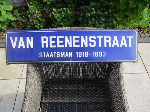 Emaille straatnaambord van Reenenstraat