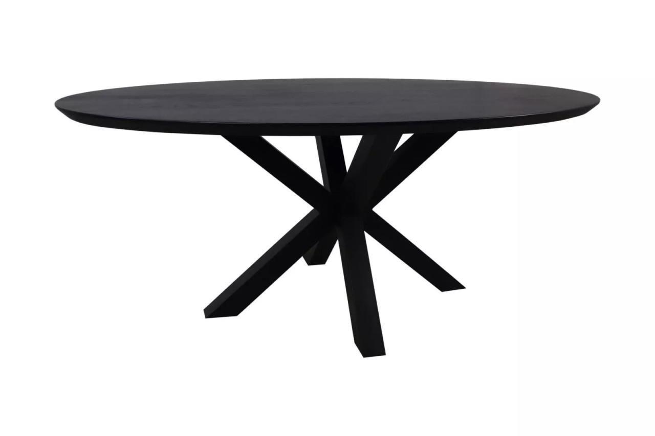 Ovale tafel zwart mango 180 cm HSM nieuw in verpakking