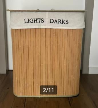 Wasmand met 2 vakken