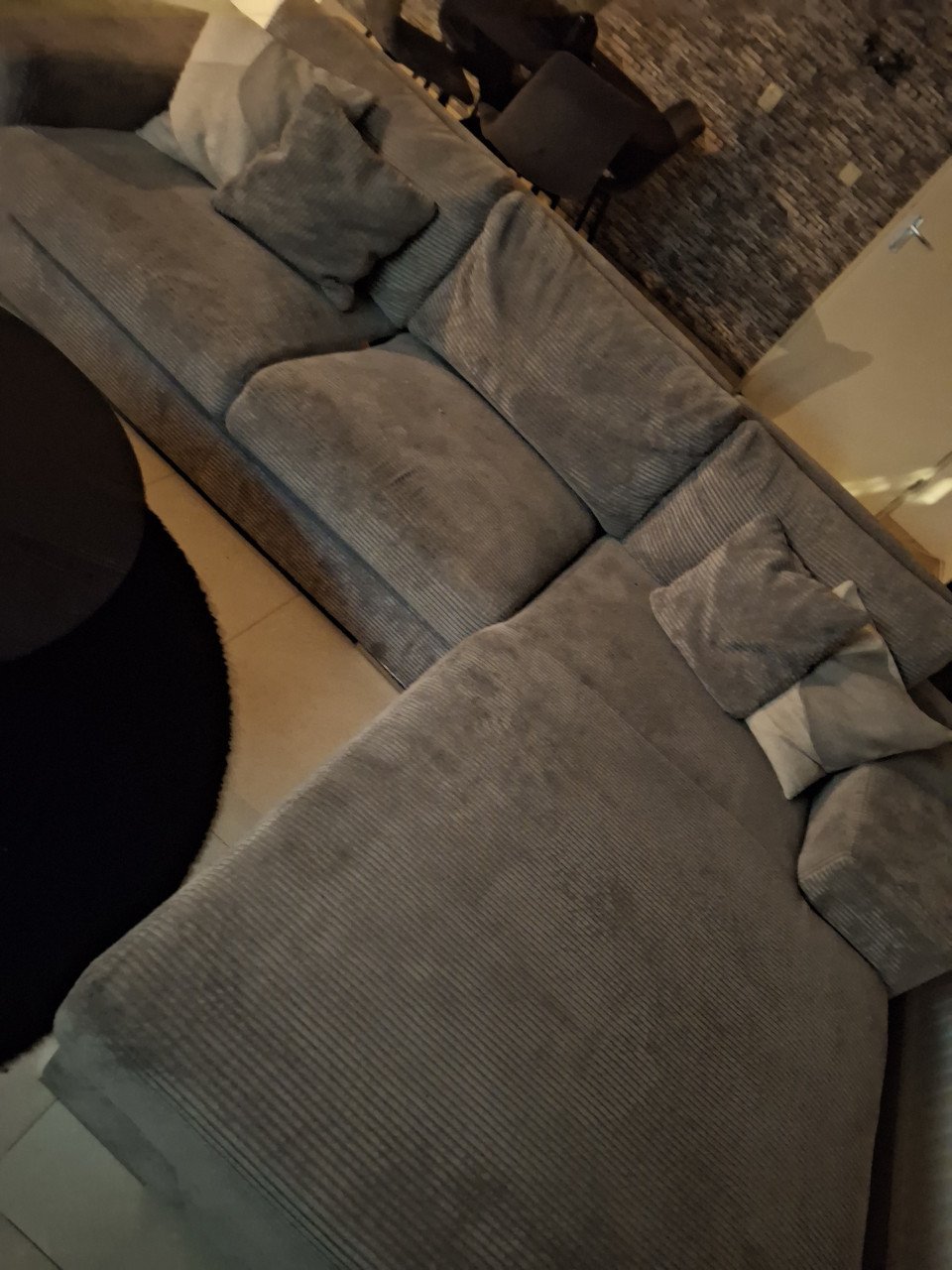 Hoekbank ribstof