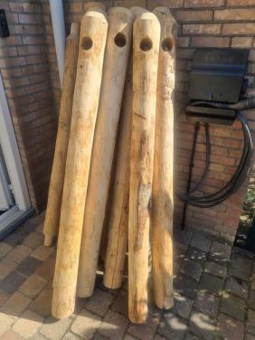 Kastanje palen  post en rail