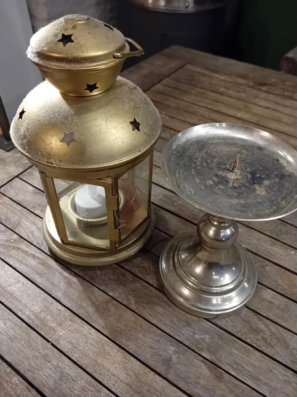 Gratis lichtje, kandelaar,blikje