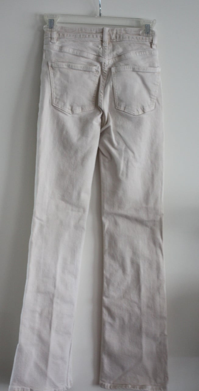 Cremekleurig flared pijpen broek maat 34
