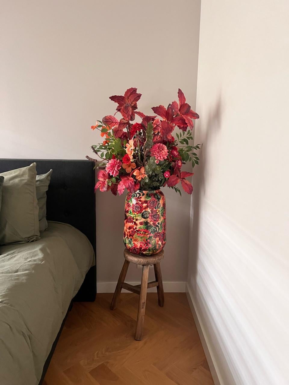 Zijdebloemen inclusief vaas