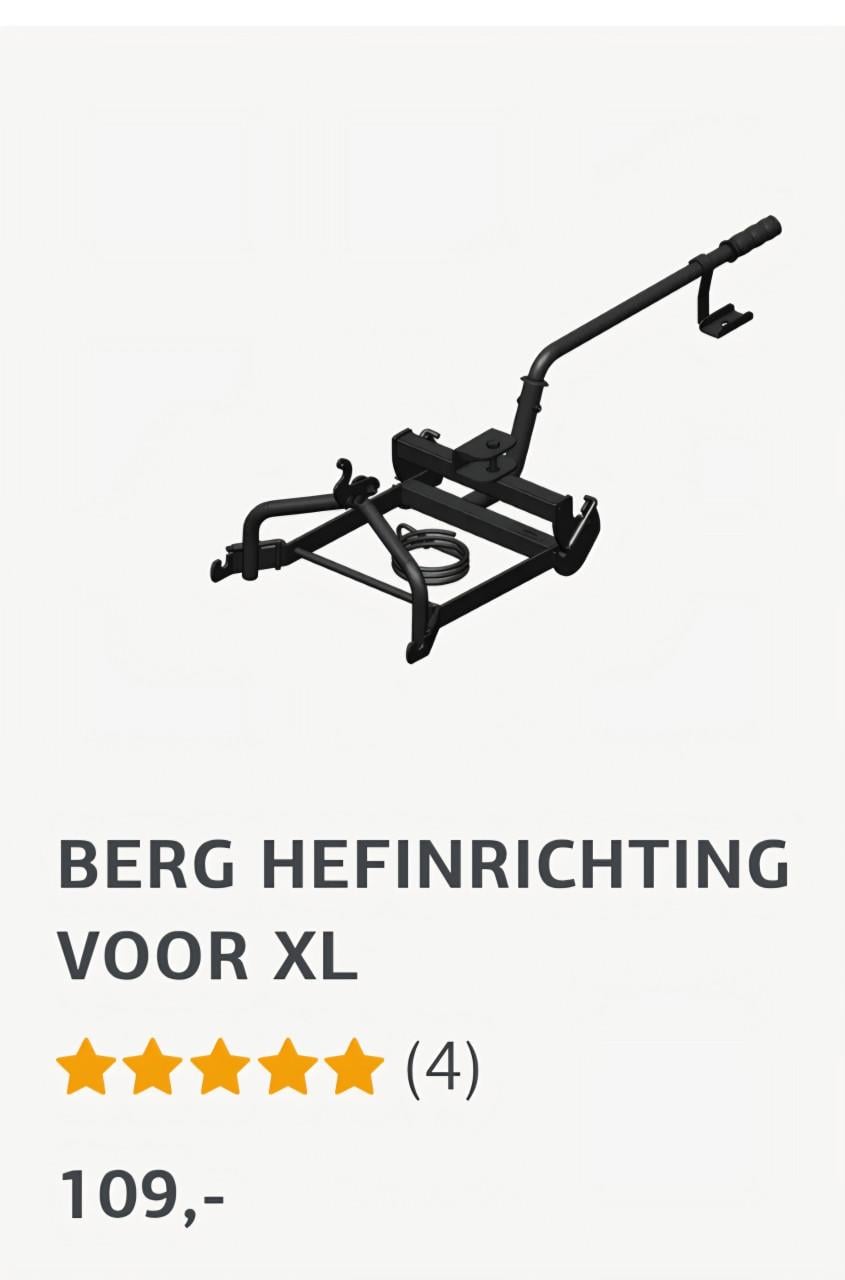 Berg xl skelter met 3 versnelling en aanhanger