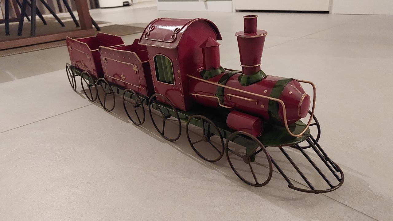 Rode decoratieve Kerst trein