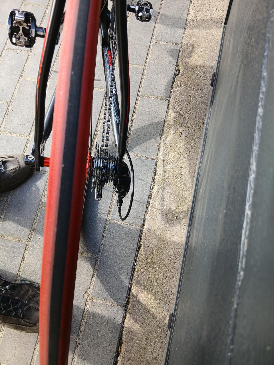 Ridley Triton aluminium, carbon voorvork Rood zwart zilver