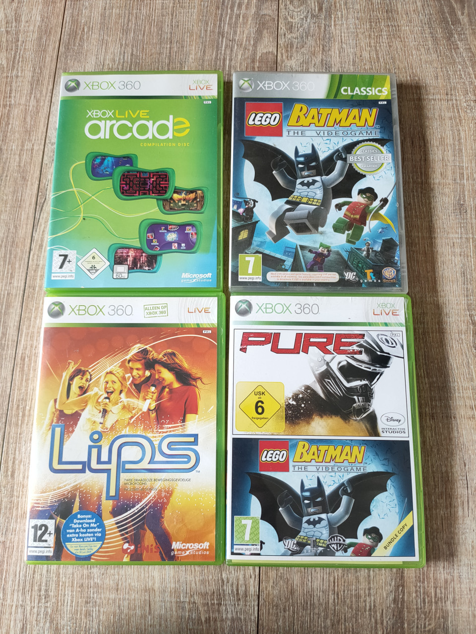 Xbox games, Harry Potter, Lego, Minecraft etc.