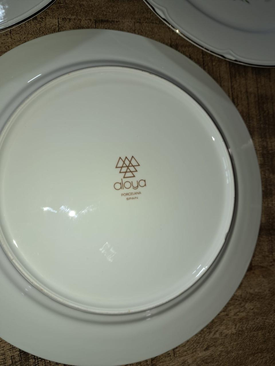 6 Vintage borden Aloya porselein