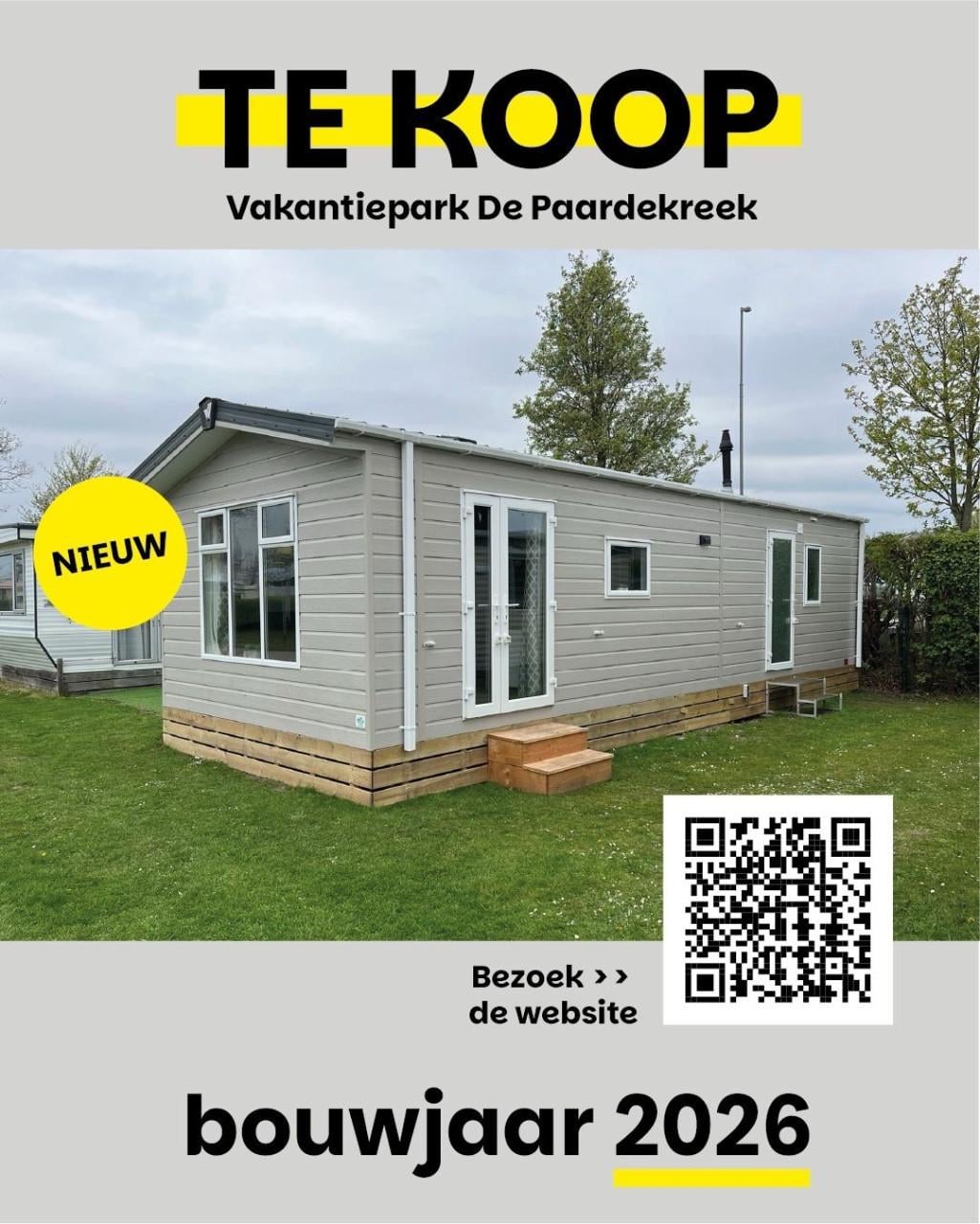 Chalet Te koop op de Paardekreek Kortgene(Bouwjaar 2026)