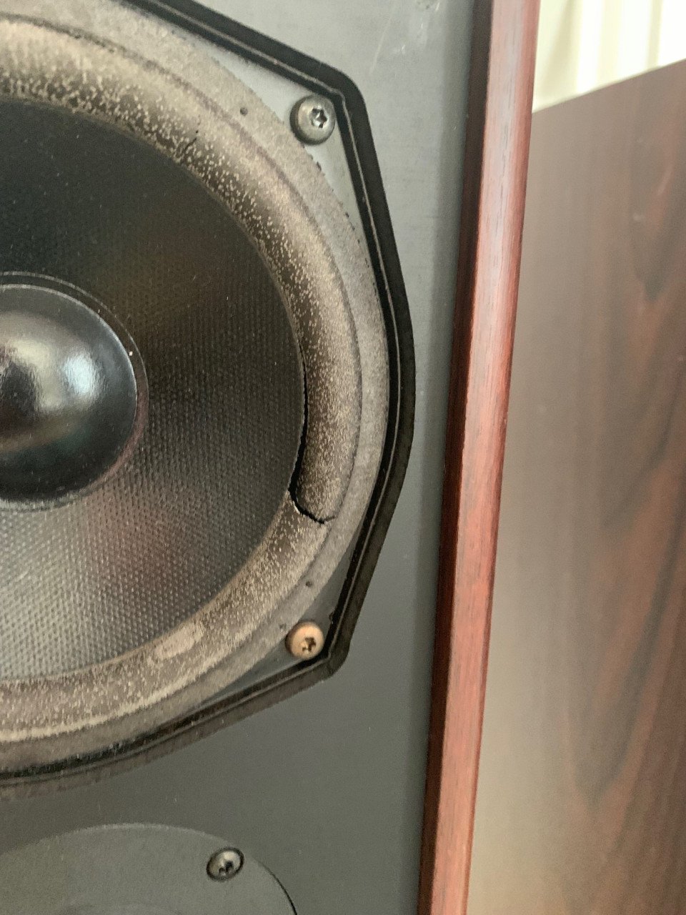 Gratis speakers waarvan 1 niet geheel functioneel