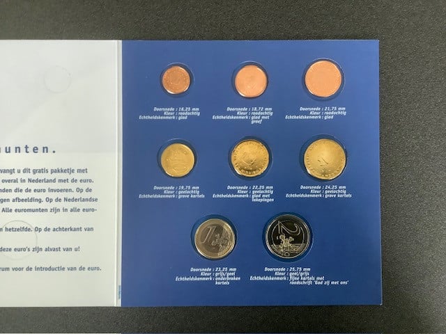 Nederland, euro introductie set met boekje.