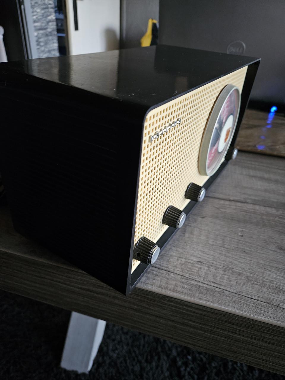 Prachtige jaren 50 buizenradio Philips B2X 80 U/01, werkend