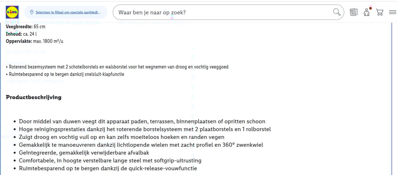 Bladblazer ,tuinscherm veegmachine op accu ( Accu niet bijgeleverd)